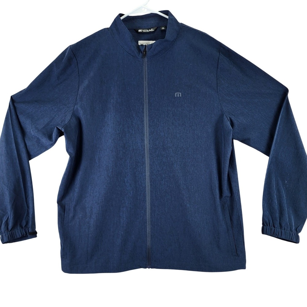 Travis Mathew Mens Blue Zip Up Jacket Golf‎ Athletic Outerwear Size XL